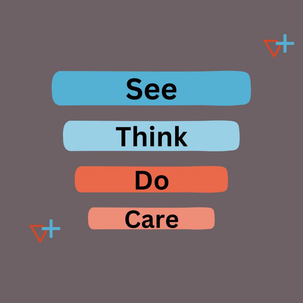 see, think, do, care model