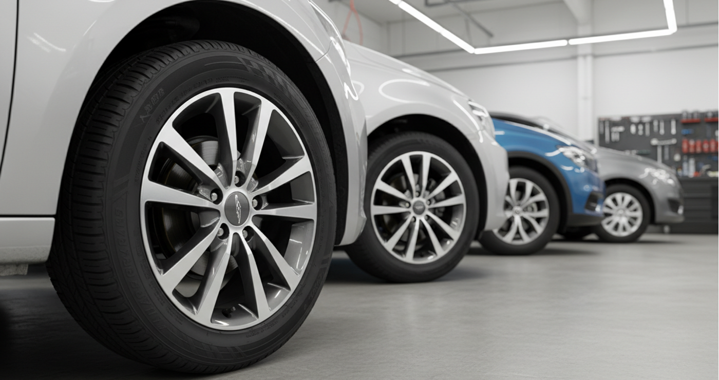 Case De Sprint auto's met velgen in beeld